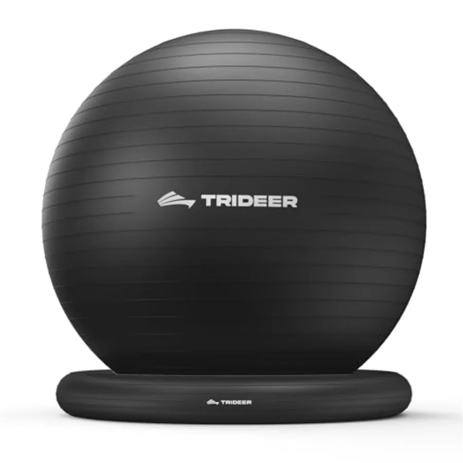 

Exercise Ball for Office Desk Yoga Ball Chair to Relieve Back Pain Stability and Fitness Ball Seat with Base Home Gym Core Work