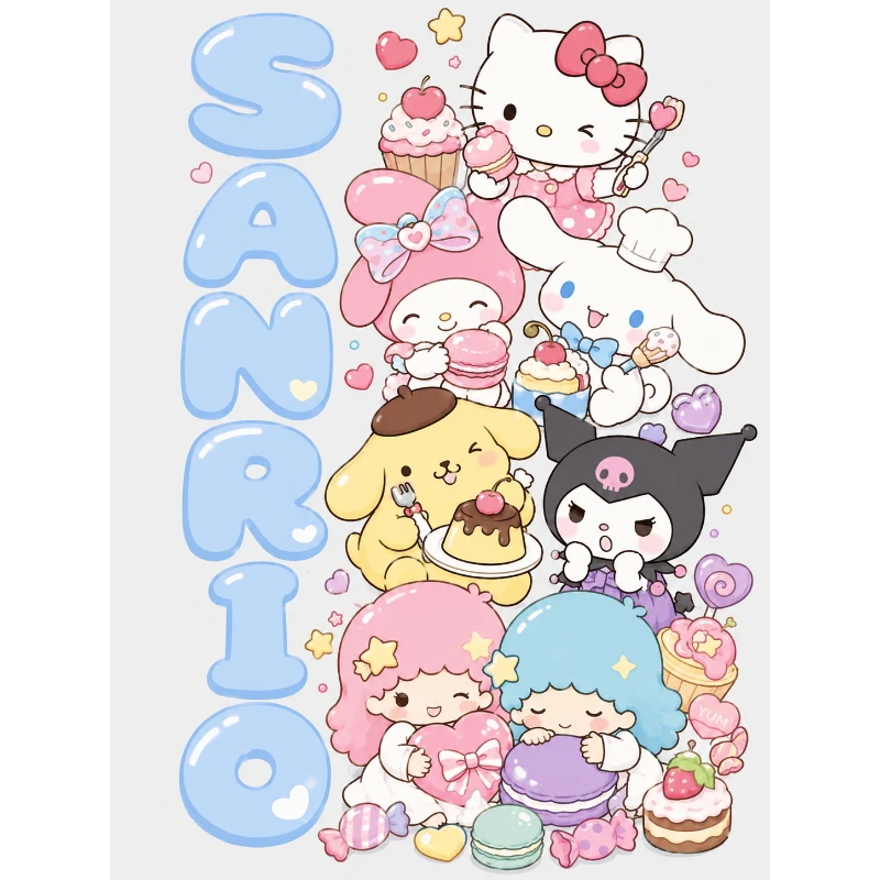 5D DIY Diamant-Malerei-Set Sanrio-Familienfiguren Display-Kunst Vollflächiges Strass-Mosaik Wanddekoration Geschenk für Zuhause