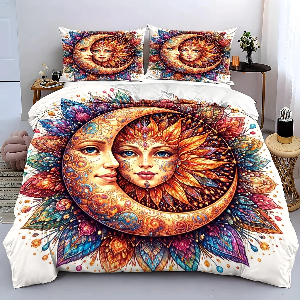 Aesthetic Floral Duvet Cover - 3-delige dekbedovertrekset in Boheemse stijl met