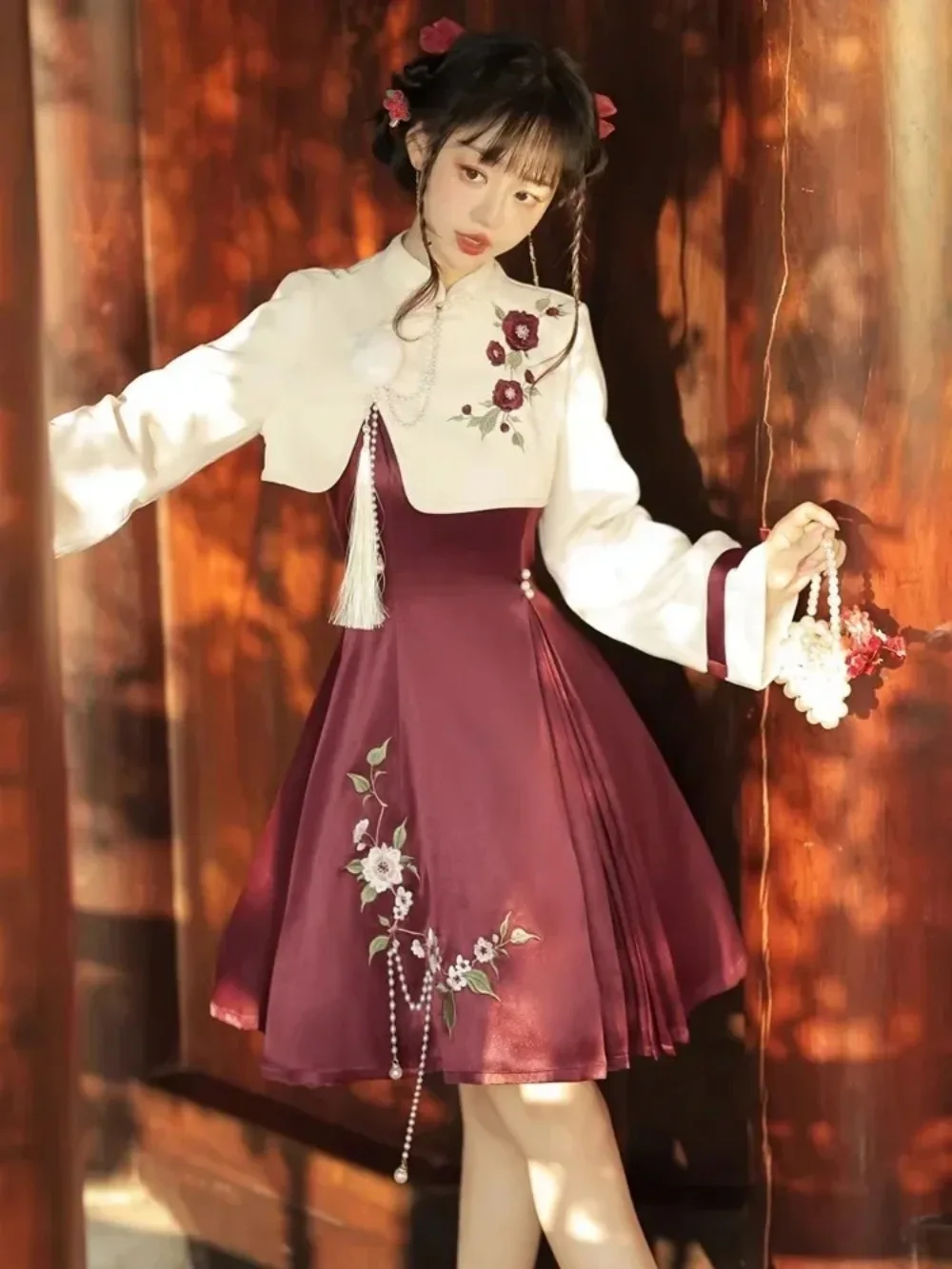 FasCostumeOriginal Hanfu النساء تحسين العناصر الصينية اليومية النمط الصيني الجديد معطف على الطراز الصيني نمط الربيع والخريف