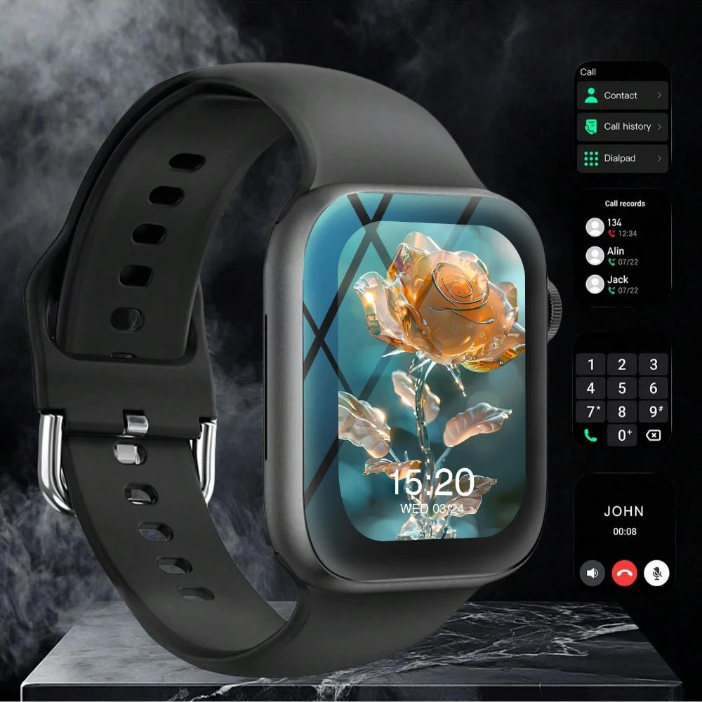 Smart Watch, Wireless Call/Dial, Multiple APP Alerts, Sports Watch, Customized Wallpaper, iPhone/Andriod