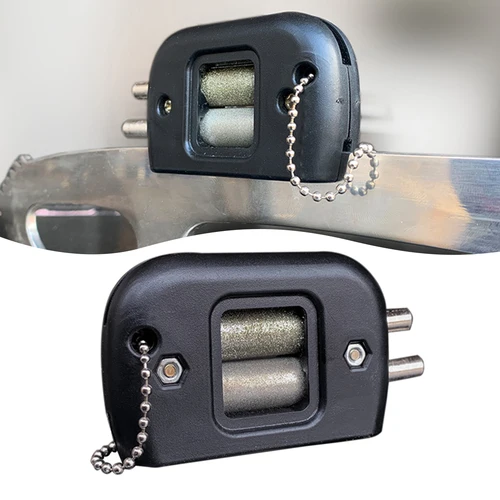 Imagen 2 del producto Afilador de cuchillas de borde de patín de hielo de mano, herramienta de piedra de afilar para patines de Hockey sobre hielo, hoja de patinaje artístico