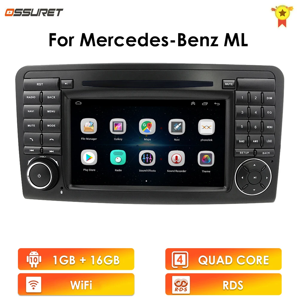 Android Auto Multimedia For Mercedes ML W164 ML350 ML300 GL500 ML320 ML280 GL350 Intelligent System AI Voice Carplay Navigation