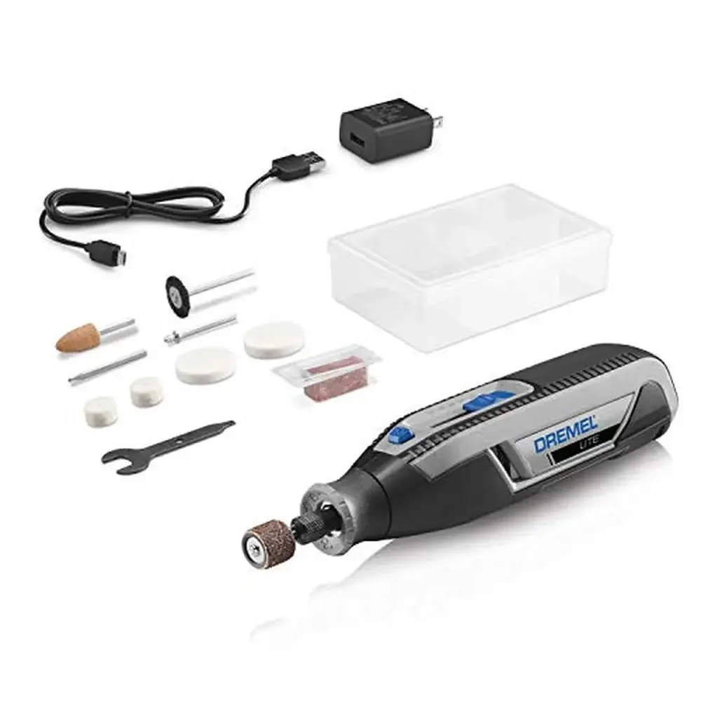 Cordless Rotary Tool Kit 4V Li-Ion Variable Speed Multipurpose USB Charging Easy Accessory Changes Woodworking DIY Crafting