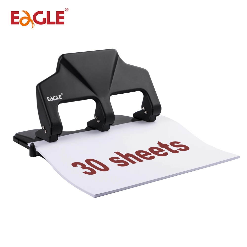 Punzonatrice Eagle Heavy Duty a 3 fori, perforatrice per carta a risparmio di forza al 50%. Capacità 30 fogli, cancelleria per rilegatura scolastica