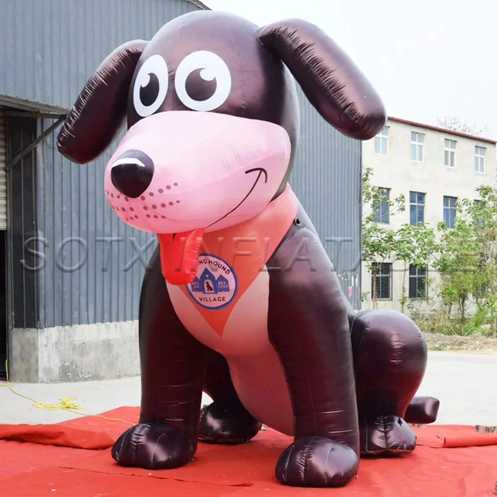 China inflatable factory 13/20ft high big advertising inflatable dog with blower,custom printing logo made of best material from