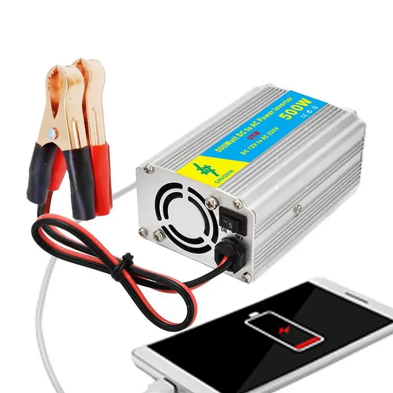 

500w Car Inverter Dc 12v To 220V Ac Power Inverters W/USB Portsmodified Sine Power Inverters For Vehicles Car Charger Adapter