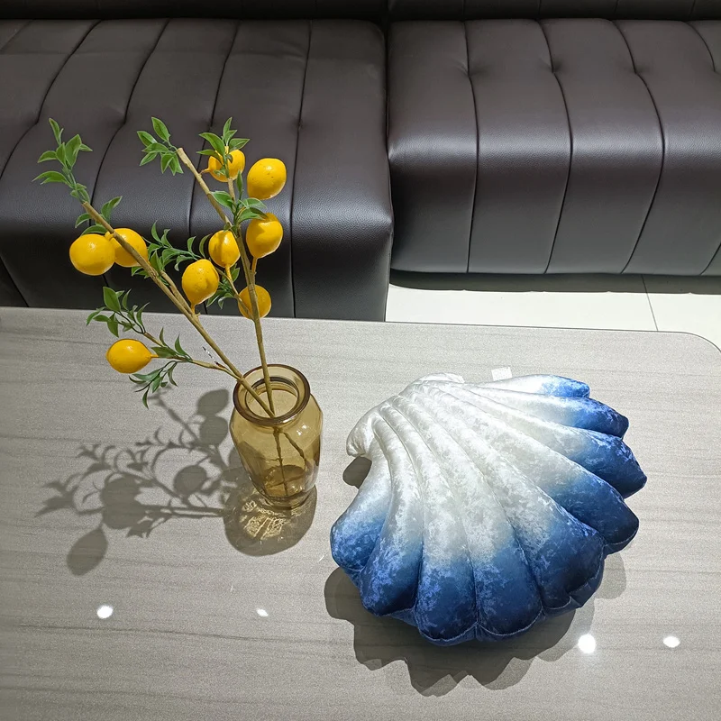 Velvet Seashell Throw Pillow Soft Shell Shaped Decorative Cushion Colorful Sofa Bed Home Decor Pillow Bedroom Living Room