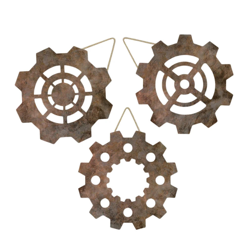 

3 Pcs Gear Wall Decor Vintage Hanging Home Dining Room Kitchen Farmhouse Signs Western Farm Decor For Home Style