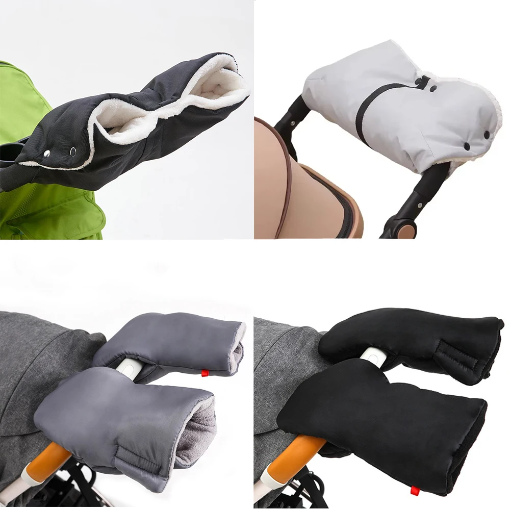 

Warm Baby Stroller Gloves Thick Pram Hand Muff Baby Carriage Pushchair Fleece Hand Cover Cart Gloves Stroller Accessories