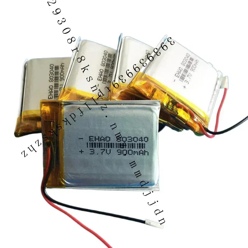 5 pcs 3.7v 900mAh Li Po Rechargeable Battery 803040     for MP4 DVD GPS PSP Speaker JM