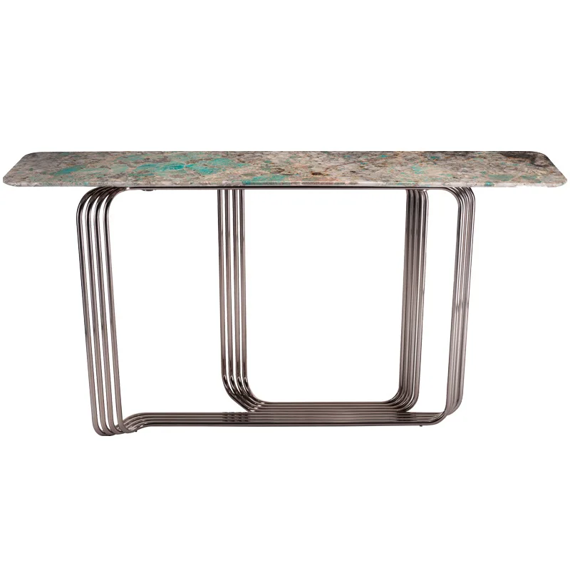 Modern marble entrance table Large flat-floor villa Entry entrance platform Narrow entrance rack