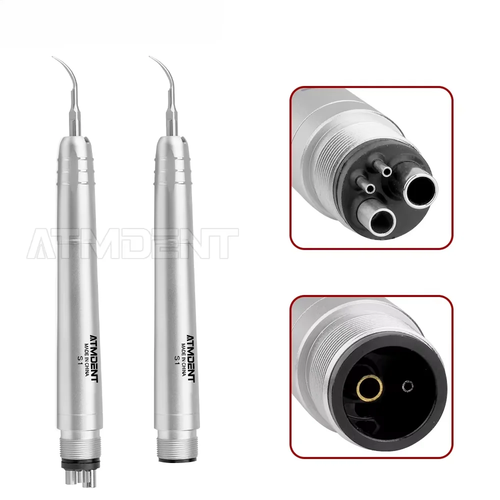 Dental Ultrasonic Air Scaler Handpiece Perio Scaling with 3 Tips 2/4 Hole Dental Unit Periodontal Cleaning Equipment
