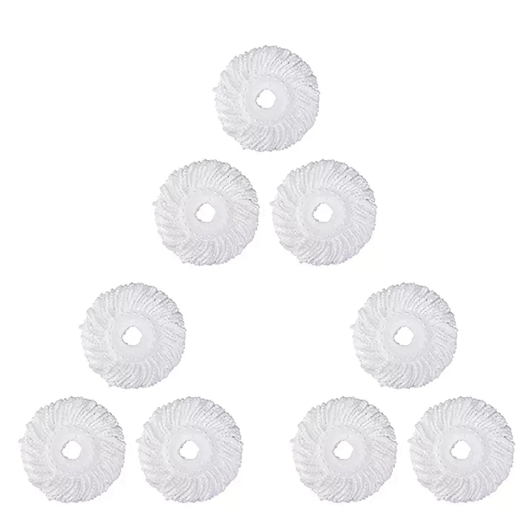 BAAN-Mop microkop navulling voor 360° °   Spin Magic Mop-Microfiber vervangende dweilkop-ronde vorm standaardformaat (wit-6-pack)