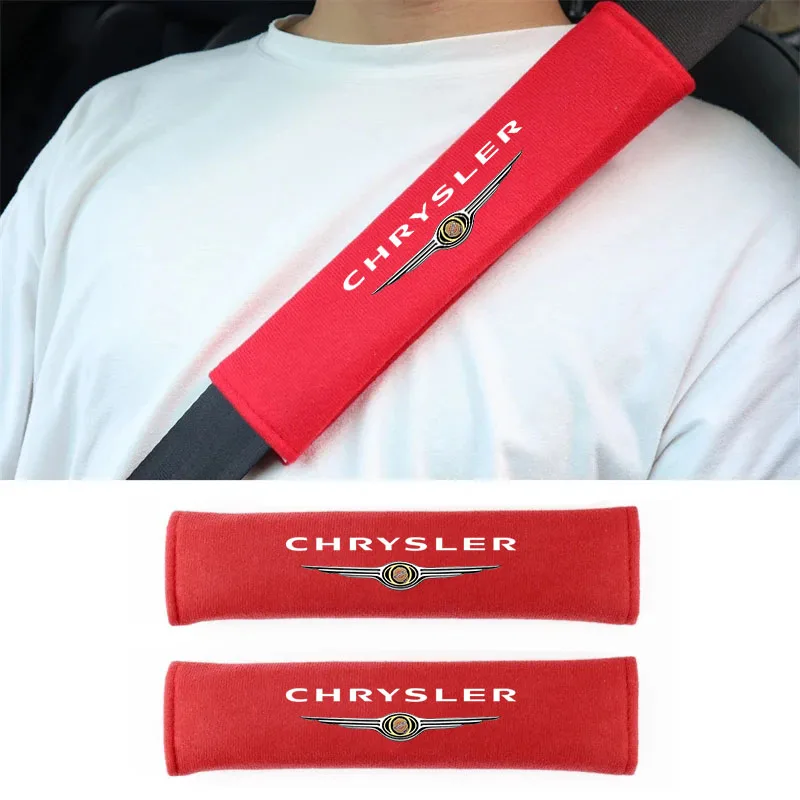 2Pcs Car Seat Belt Cover Shoulder Protect Belt Pad Case for Chrysler 300 300C PT Cruiser Voyager Sebring  Auto Accessories