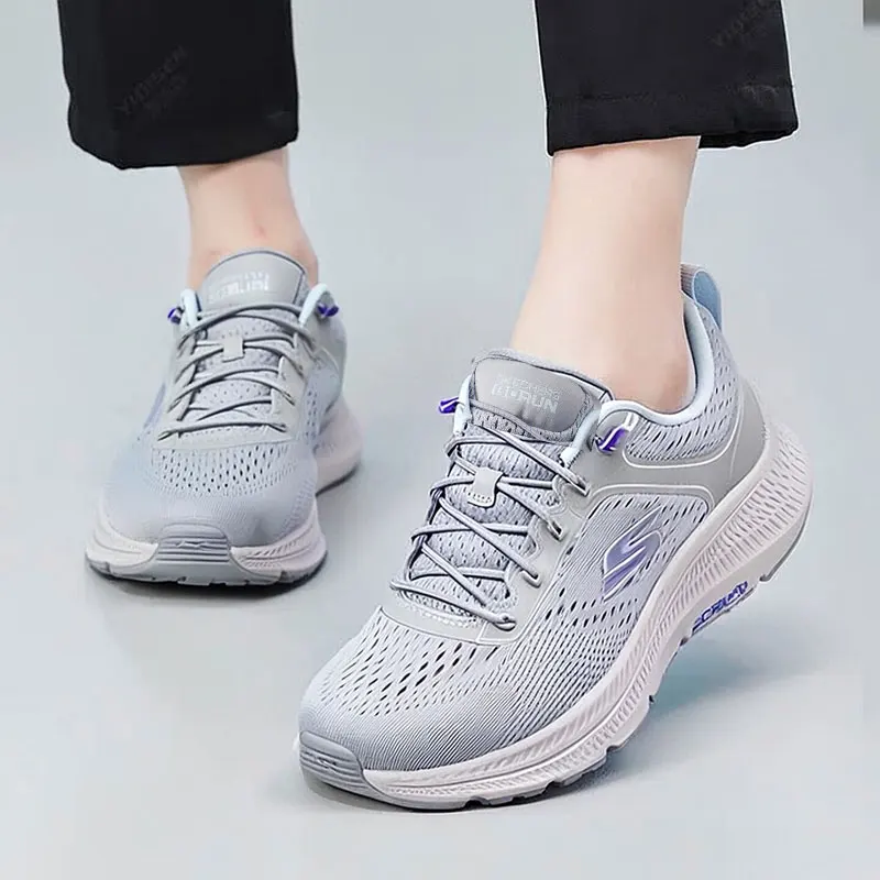 Skechers Women Running Shoes 128638‑GYBL Breathable Mesh Lightweight Cushioned Athletic Sport Sneakers Sport