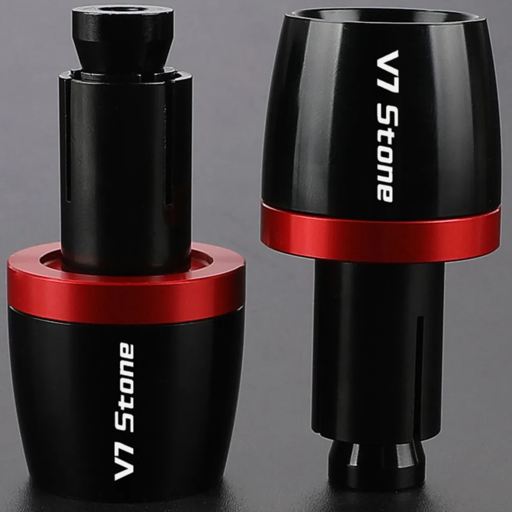 

CNC Universal Handlebar Grips Bar Ends For MOTO GUZZI V7Stone 2012-2016 2015 2014 2013 Cap Counterweight Plug Slide FIT V7 Stone