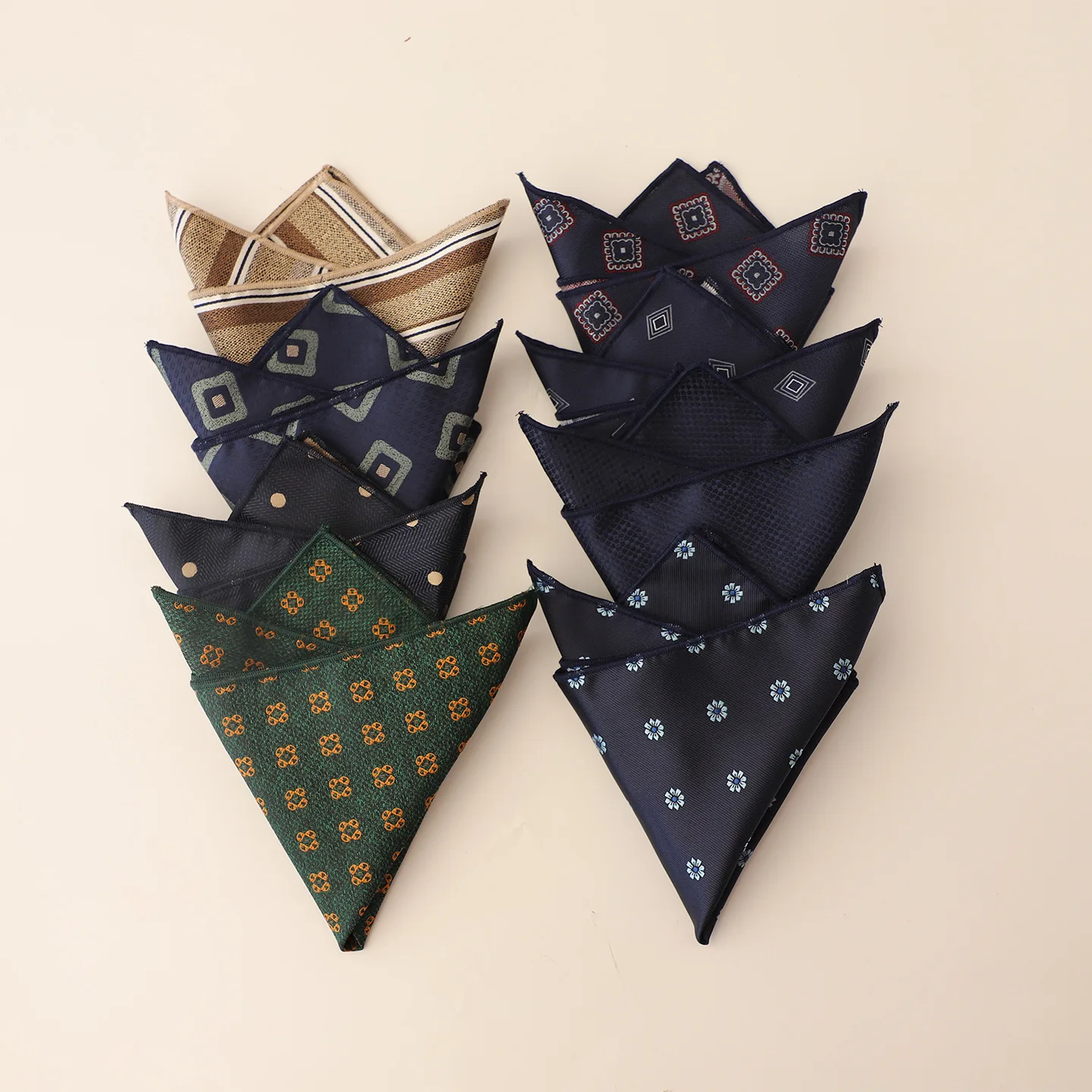 

Новый роскошный модный мужской платок-паше 23 см, цвета хаки и темно-синий, с цветочным жаккардовым узором, для свадебных костюмов жениха