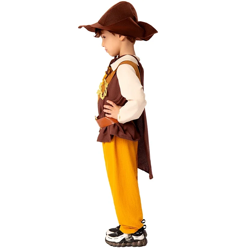 2025 New Arrival Kids Viking Book Week Outfit Robin Hood Halloween Dress Up Medieval Adventurer Costume For Boys