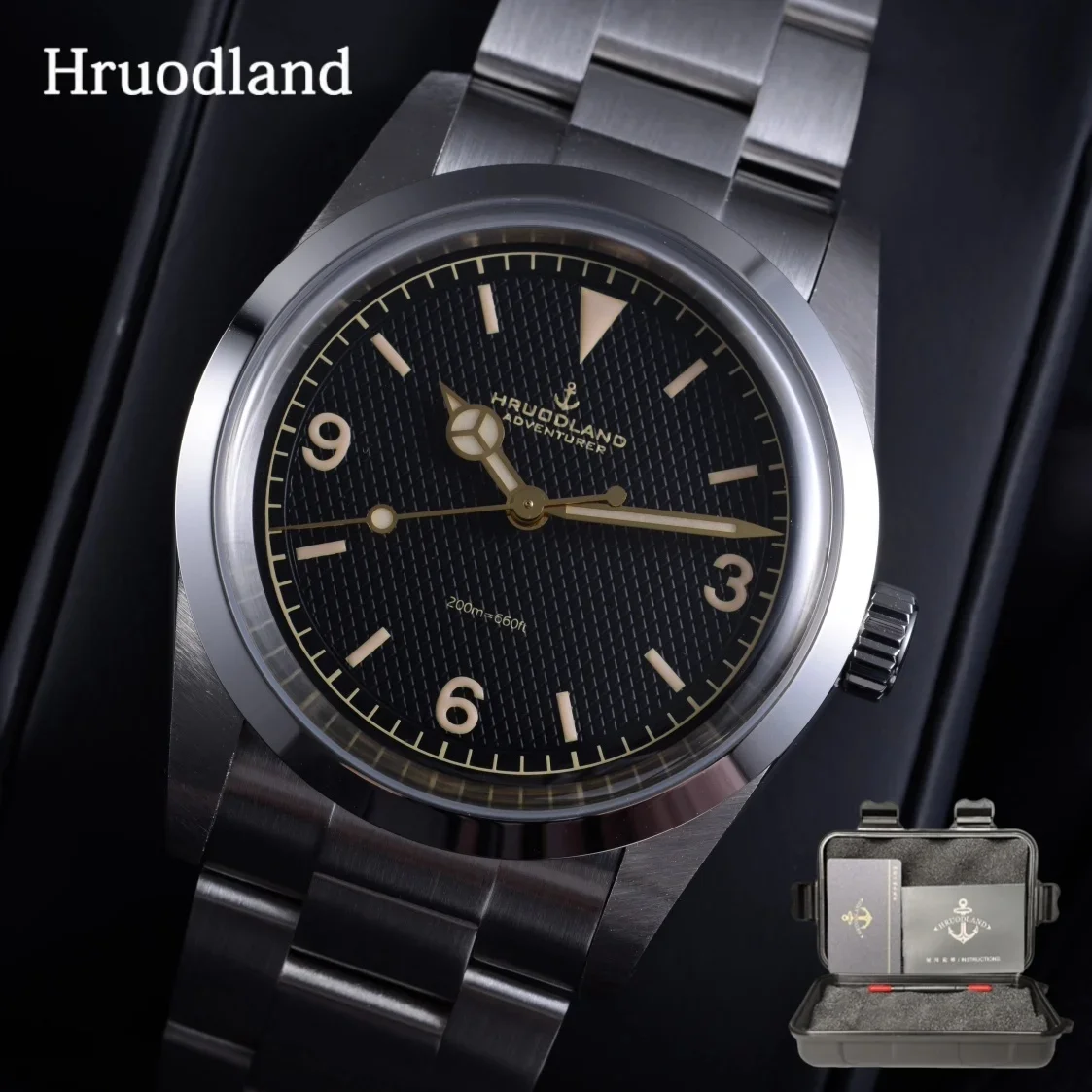 Hruodland 2025 Neue Männer Mechanische Uhr NH38 F029 36mm Retro Business Saphirglas Edelstahl Reloj Hombre