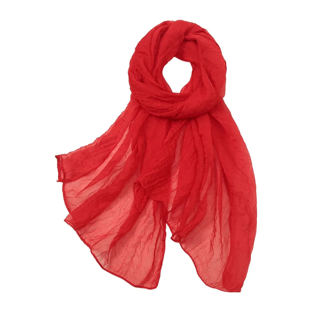 

New Solid Color Chiffon Scarf Thin Protection Sunscreen Shawl Long Soft Female Wrap Shawls Women's Fashion