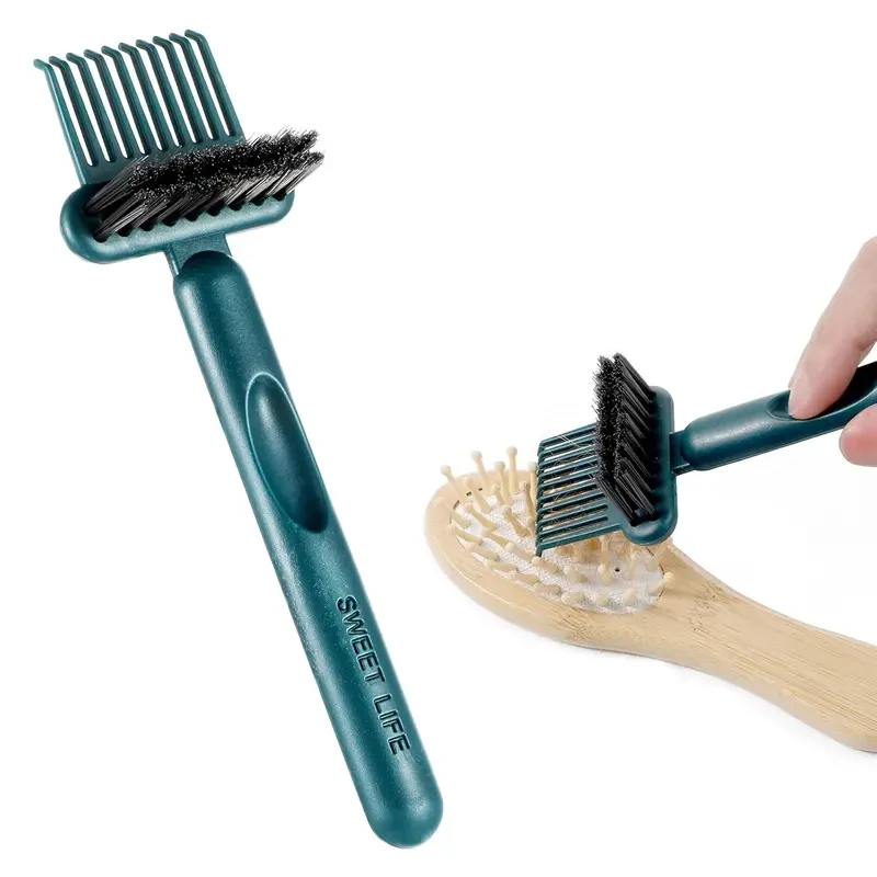 1/2 Pcs Hair Brush Cleaning Tool 2-In-1 Comb Cleaning Brush Comb Cleaner Brush Mini Remover Removing Dust Cleaning Supplies