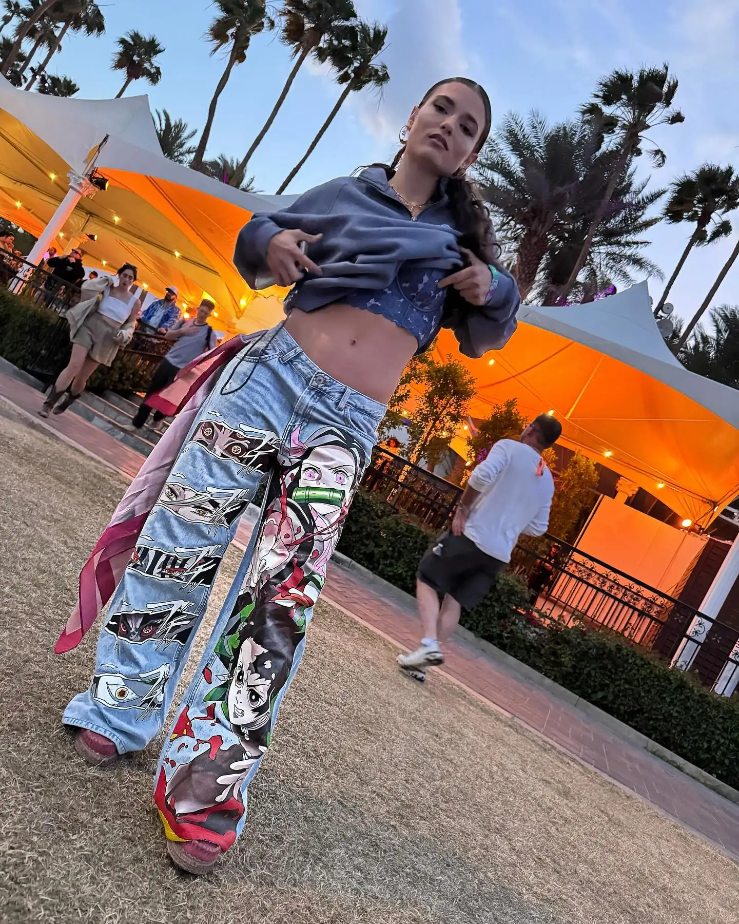 

Harajuku Wide Trouser Anime Sweatpants Women Japanese Style Streetwear Mens Womens Jeans Style Couple High Waist Denim Y2k Pants