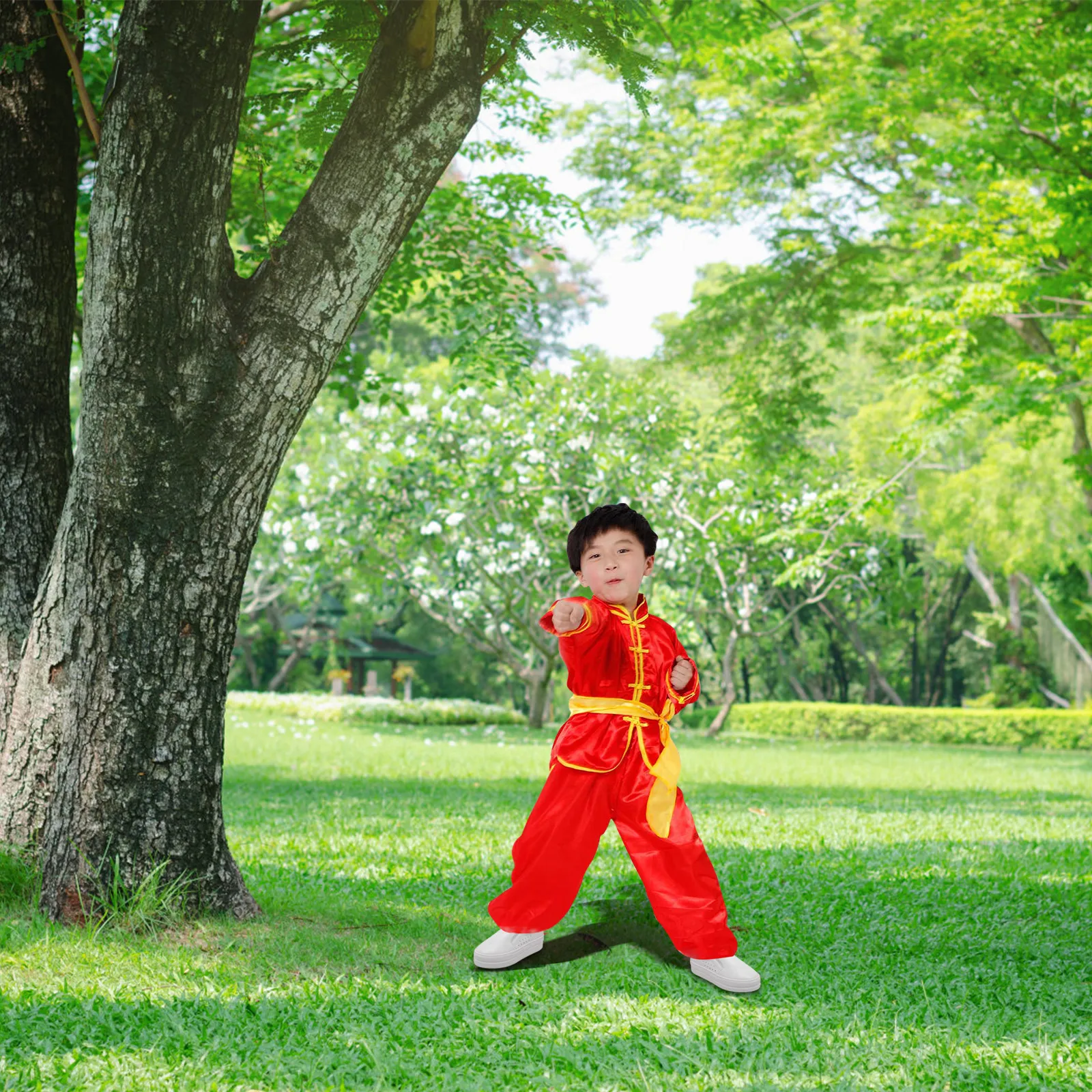1Set Children's Tai Uniform Lightweight Breathable Kung Fu Performance Costume Elegant Traditional Chinese Martial Arts