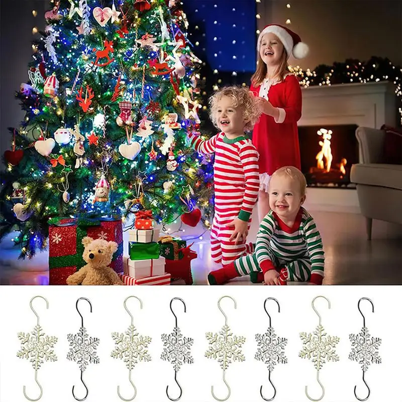 Christmas Ornament Hooks Rustproof xmas tree decoration S hook Metal Ornament Hangers Decorative Hooks For Christmas Balls