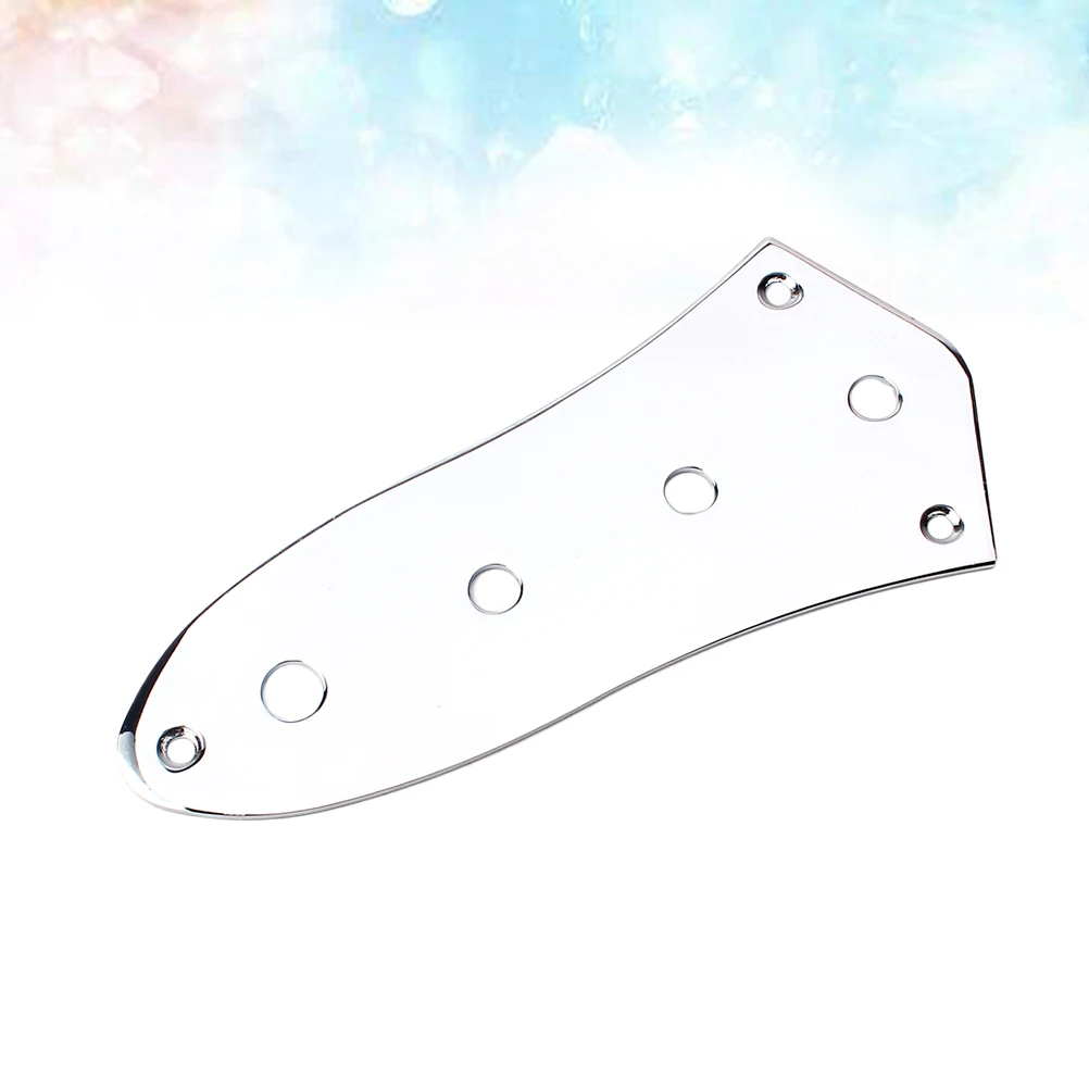 

Blank 4 Plate for Electric Bass Guitar Silver Chrome Steel Replacement Part for Vintage Style Instruments