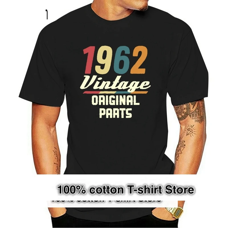 Vintage 1962 Mens T-Shirt Retro 60S 56Th Birthday Tee Pure Cotton Tee Shirt