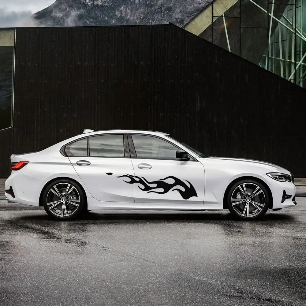 

Car Door Side Stickers Personalized Creative Fire Styling Vinyl Decals PVC Body Decoration Tuning Auto Styling DIY Accessories