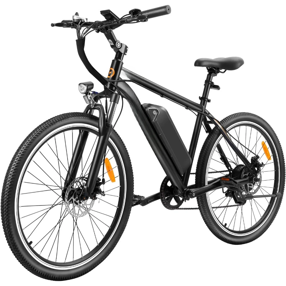 

EB5 Adult Electric Bike, 40-Mile 20MPH Commuter Electric Mountain Bike with 350-Watt Brushless Motor, 26-Inch Fork Suspension