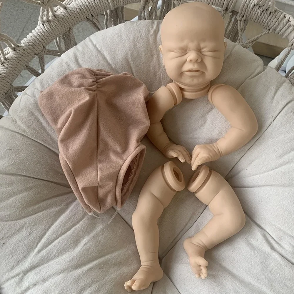 Kit de muñeca Reborn sin pintar de Vincent, tamaño de bebé recién nacido realista, piezas de muñeca sin terminar, 17 pulgadas