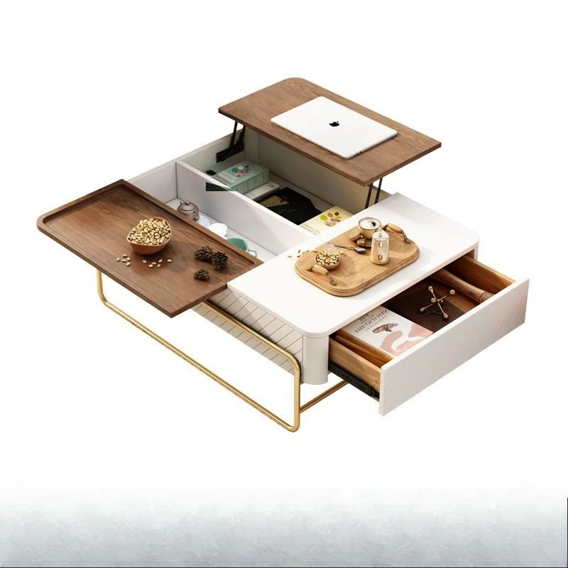 

Light luxury lift coffee table TV cabinet combination small apartment living room multi-functional coffee table household
