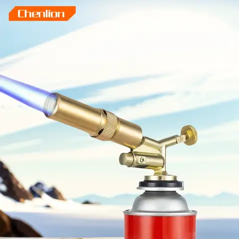 금속 용접 토치 1300도 휴대용 가스 토치 불꽃 총 부탄 토치 조절 가능한 난방