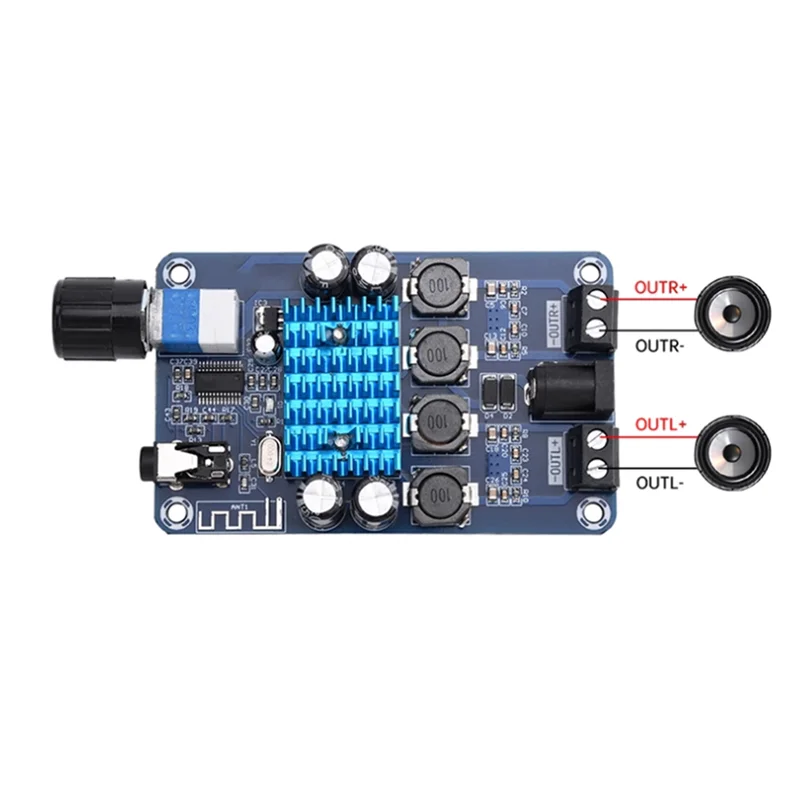 

【B74A】Цифровой усилитель 2X 50 Вт Усилитель высокой мощности Bluetooth Плата цифрового усилителя мощности
