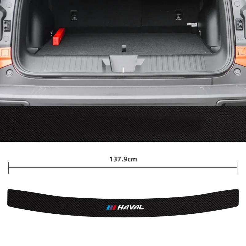 For Haval Dargo Car Door Sill Leather Stickers Rotection Plate Carbon Fiber Threshold Rear Bumper Trunk Accessories