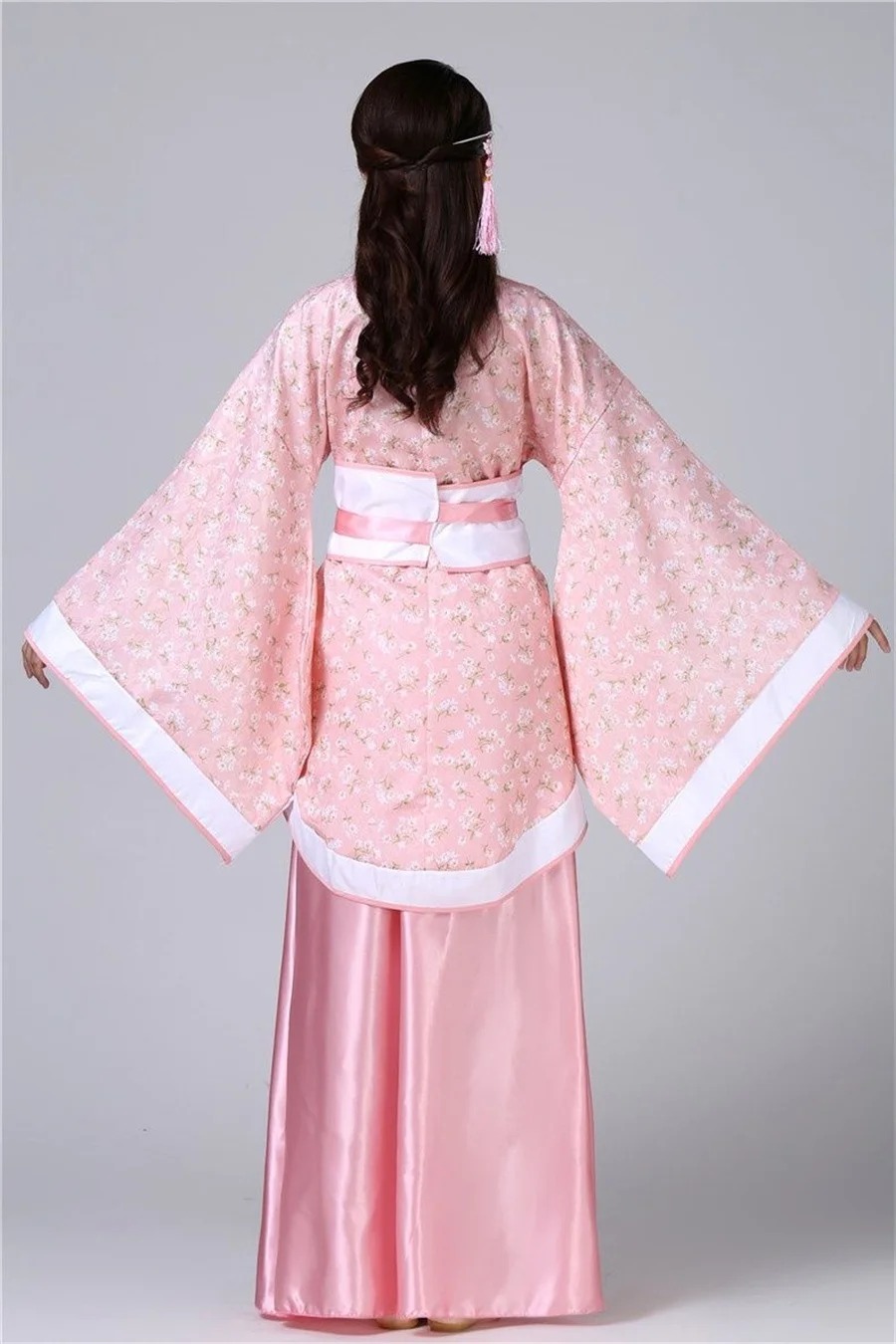 Long Sleeves Hanfu Long Dress Ancient Style Performance Skirt Chinese Tang Suit Patchwork Dance Dress