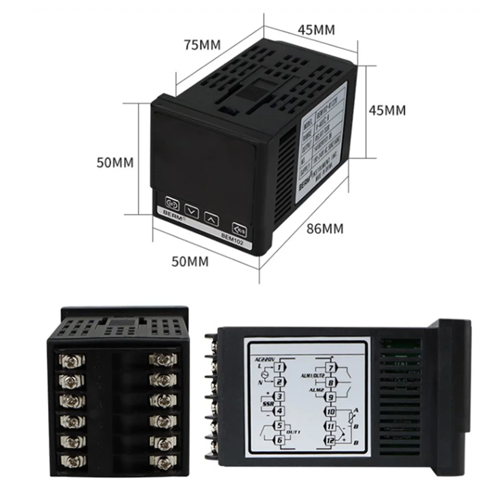 Imagem -06 - tipo j Casal Térmico Controlador de Temperatura Modbus Full Size Painel Semelhante ao Rkc 220v ac 420ma Rs485 Pt100 k