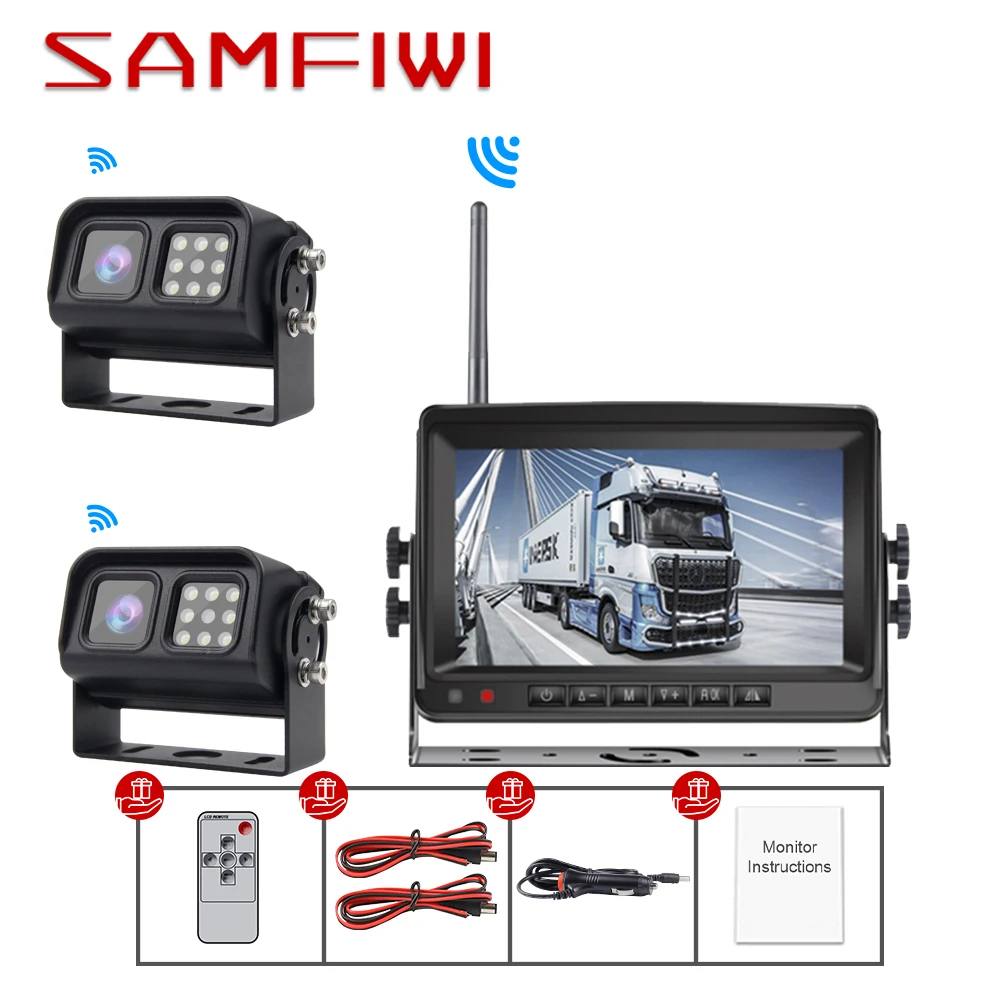 

7" wireless car monitor screen reverse Vehicle monitors reversing camera screen for car monitor for auto Truck RV