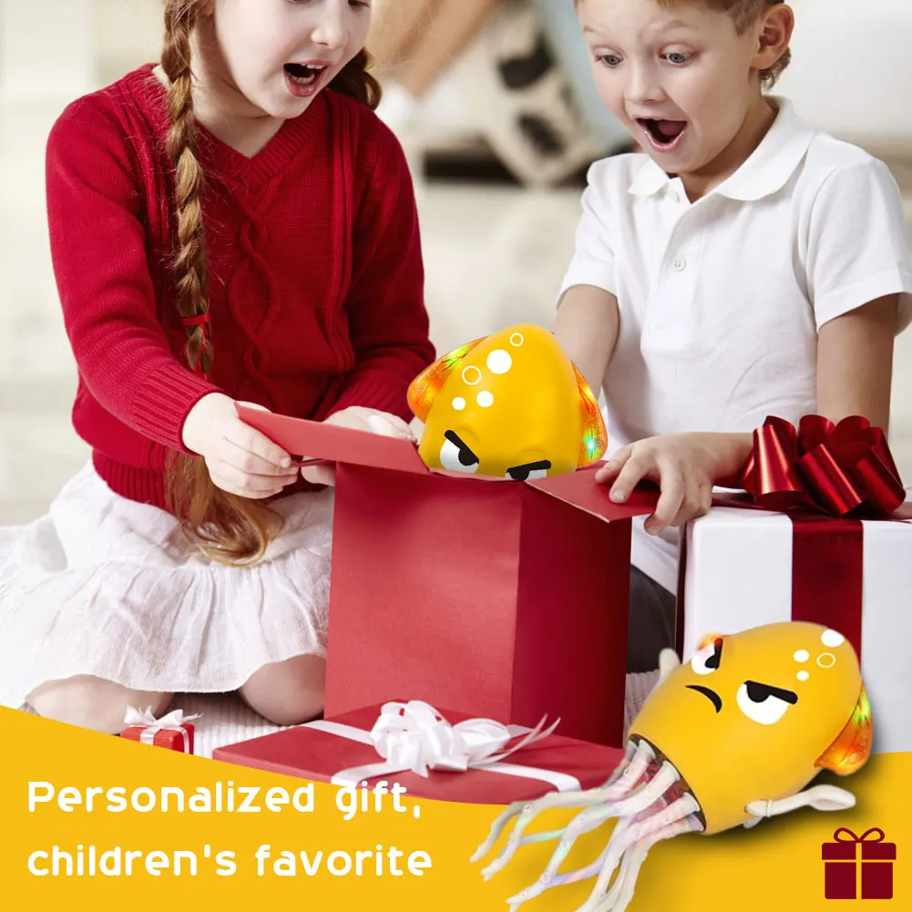 Zabawna tańcząca ośmiornica z muzyką i światłem Elektroniczna świecąca zabawka muzyczna Edukacyjna zabawka dla malucha Ośmiornica do dekoracji biurka