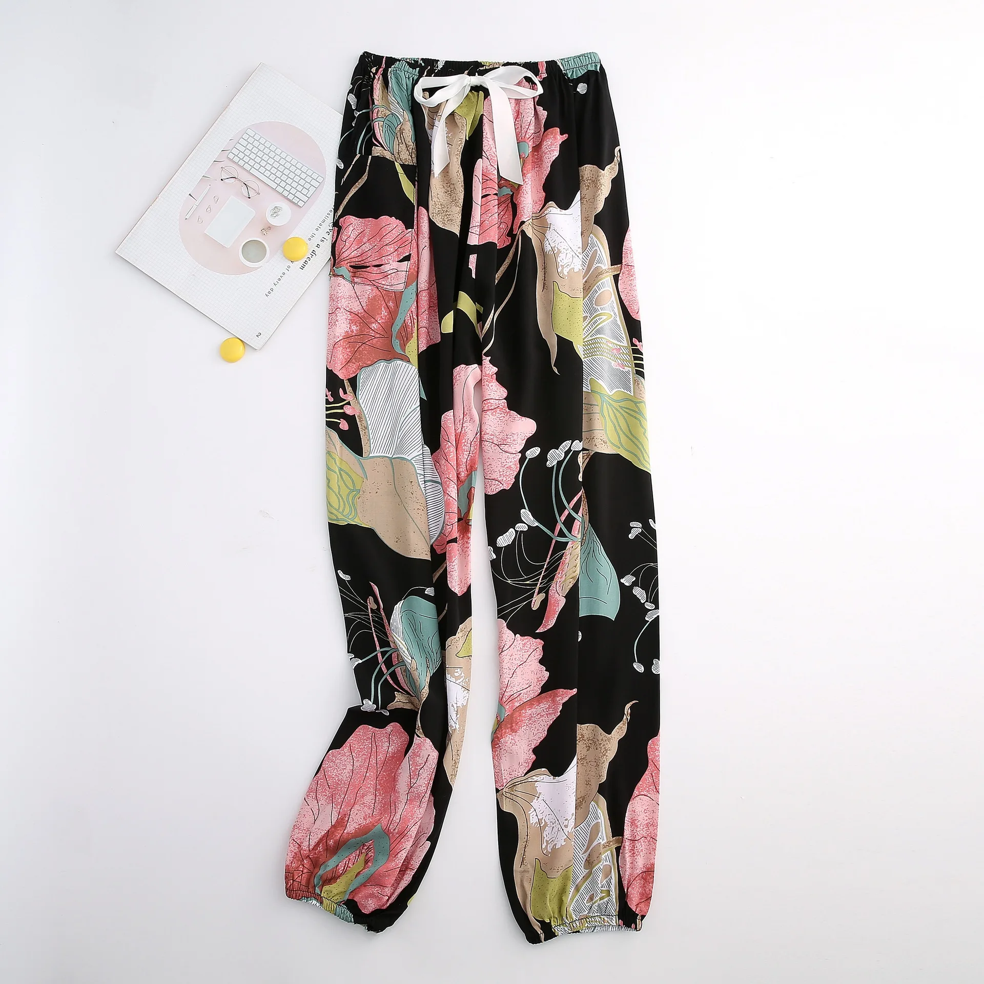 Summer New Pajamas Home Pants Women's Pants Korean Style Loose Sweat Trousers Femme Plus Size Beachwear Outfits Bottoms Pyjamas