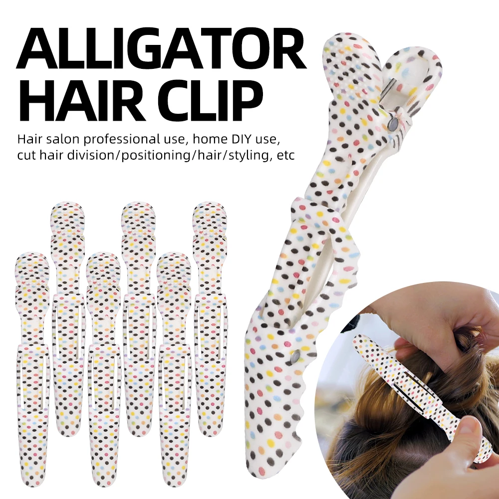 

6Pcs Non-Slip Alligator Hair Clips, Strong Hold for Hairdressing, Coloring, Wig Styling - Salon Quality Must-Have Supplies