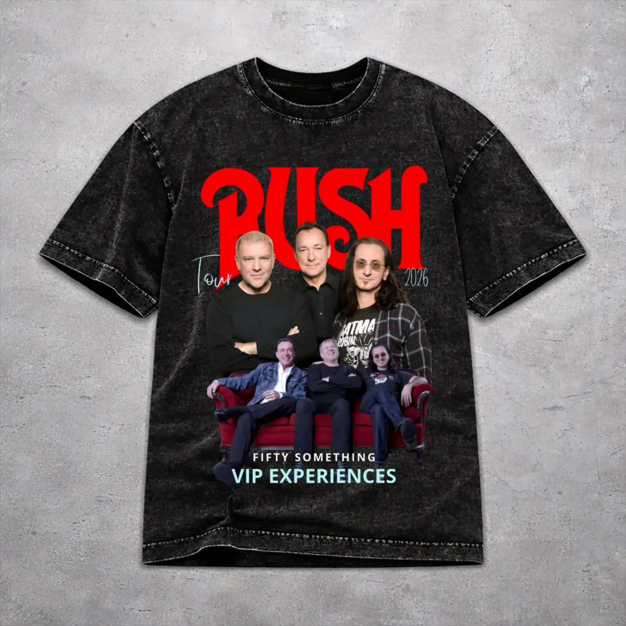 Men Women Harajuku Washed T-shirts Rush Band Fifty Something Tour 2026 Print Shirt Apparel Oversize  Tees