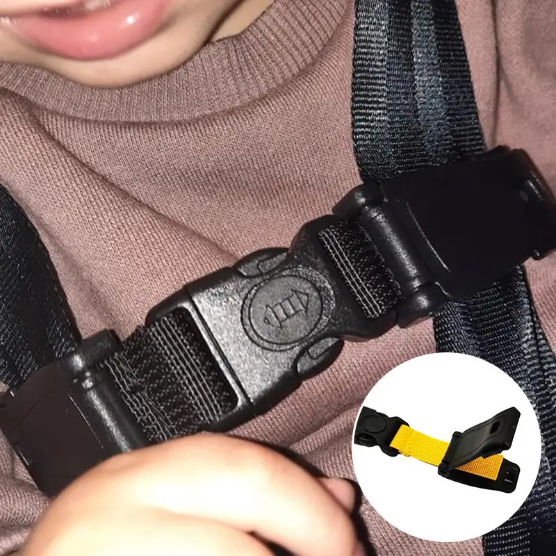 Universal Child Chest Harness Clip Adjustable for Baby Car Seat Strong Safety Lock Secure Travel Protective Buckle for Children