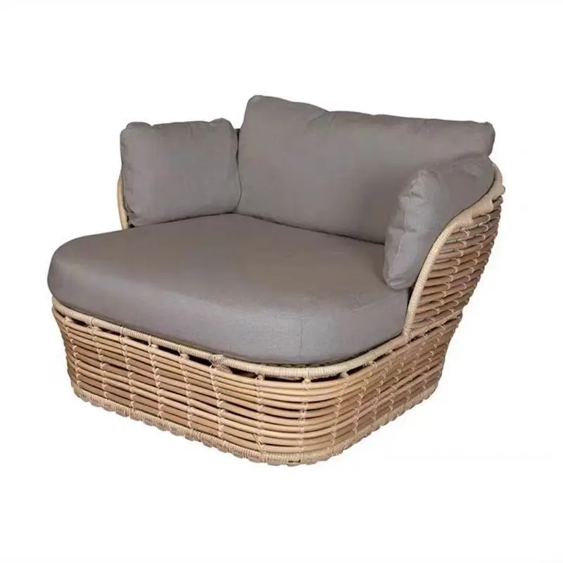 

Nordic outdoor sofa villa courtyard open-air rattan sofa combination high-end hotel model room