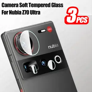 Bilashmart 3 Set Camera Lens Glass ZTE nubia Z70 Ultra 5G HD Clear Camera Protector Nubia Z60 Ultra Z60Ultra Z70Ultra Lens Film Cover