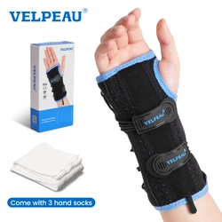 VELPEAU Wrist Brace for Carpal Tunnel Pain, Arthritis and Sprains, Wrist Splint Support with Adjustable Elastic Tension Cords