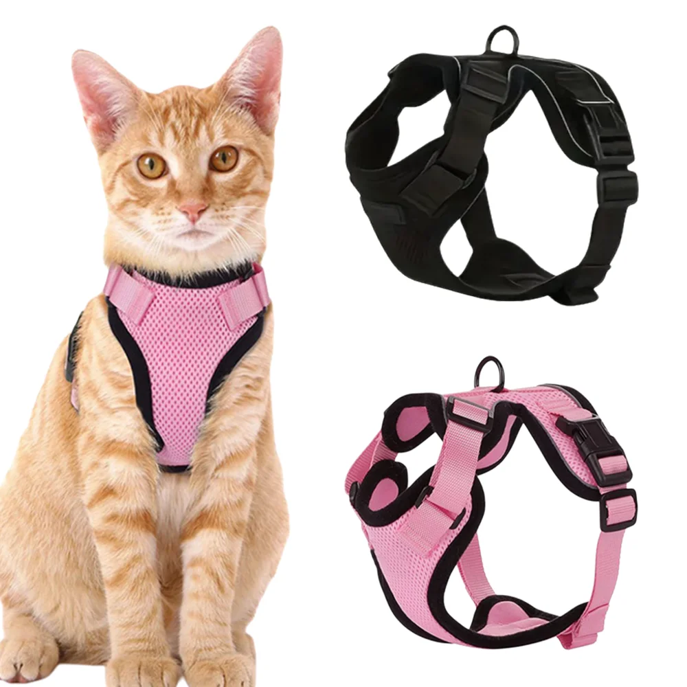 Cat Breathable Chest Strap, Anti-Escape Adjustable Cat Walki